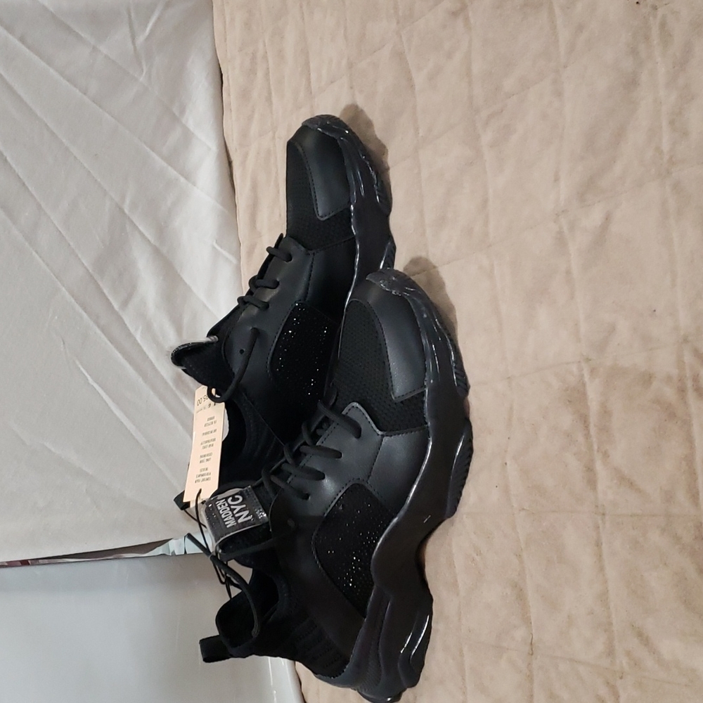 Madden NYC black rhinestone sneakers - Picture 2 of 8